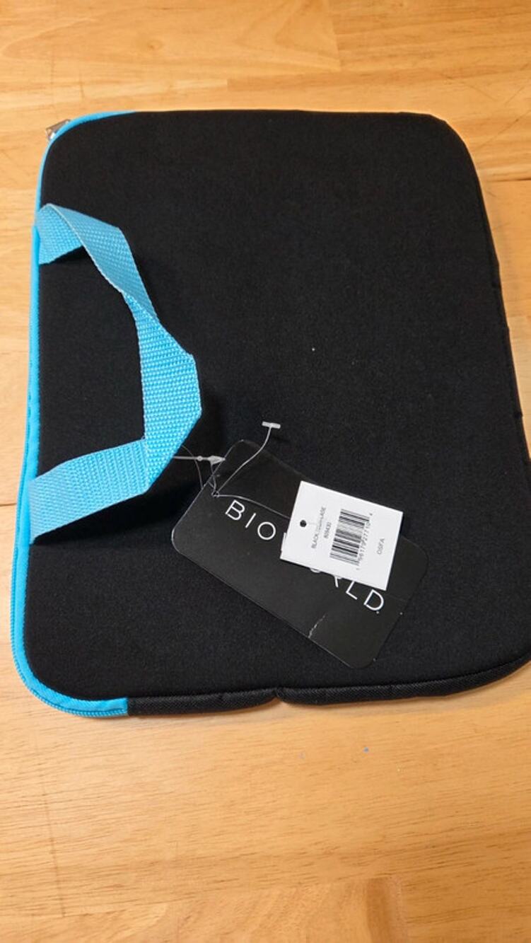 Bioworld Black Tech Case Padded Tablet Electronics Carrying Case Blue NWT